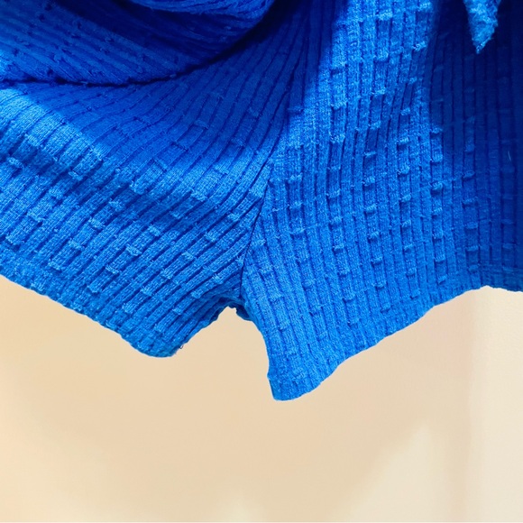 Zara Blue Faux Wrap Romper Small - Picture 3 of 5